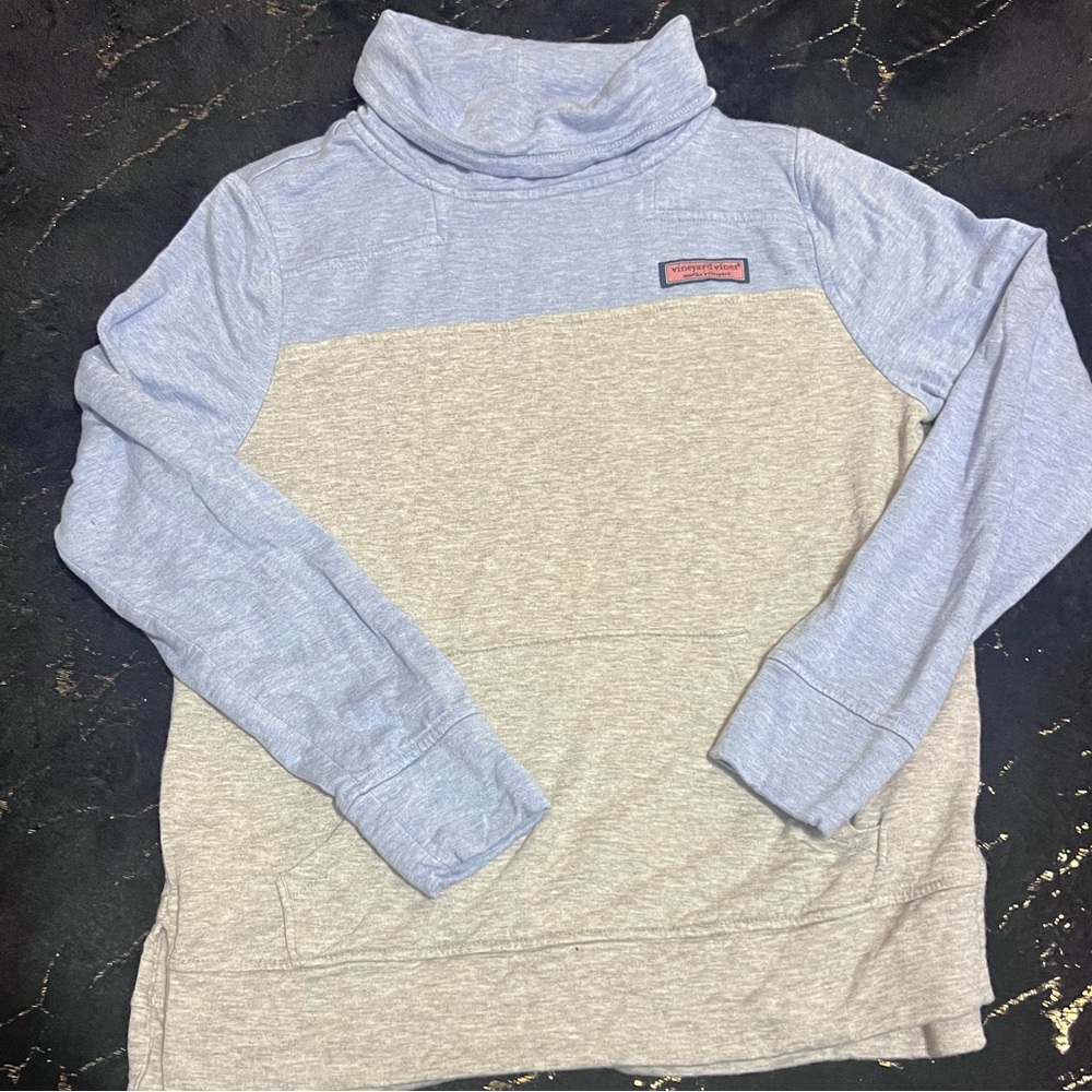 Vineyard Vines Girl Sweater Blue and Gray